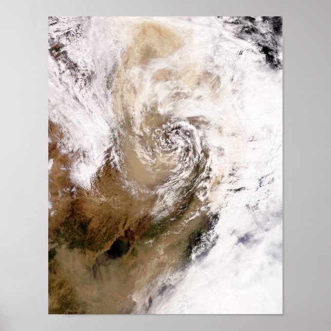 Dust storm in northern China Poster (Front)