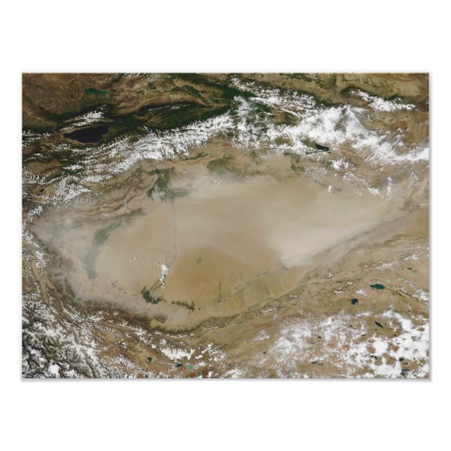 Dust storm in Taklimakan Desert, Western China Photo Print (Front)