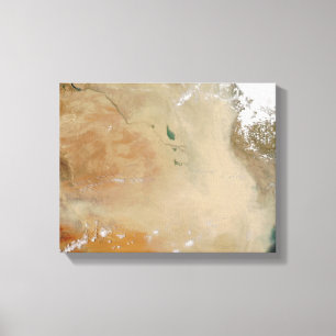 Dust storm in the Middle East Canvas Print