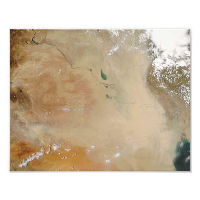 Dust storm in the Middle East Photo Print (Front)