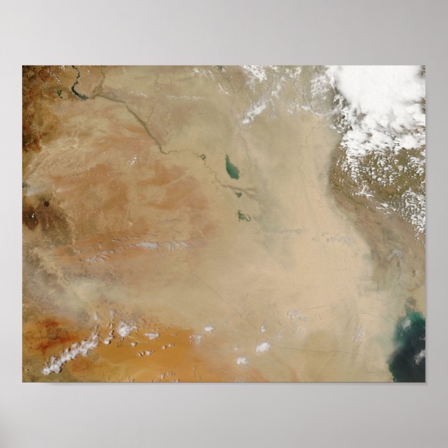 Dust storm in the Middle East Poster (Front)