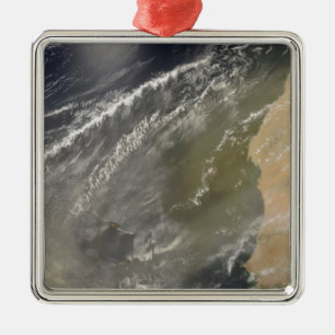 Dust storm off West Africa 2 Metal Tree Decoration