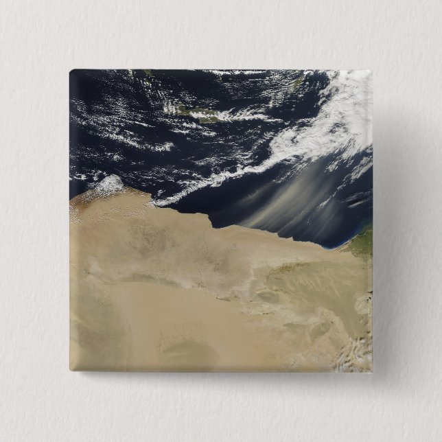 Dust storm over Egypt 15 Cm Square Badge (Front)