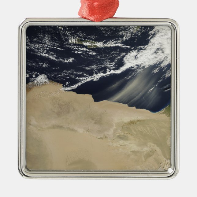 Dust storm over Egypt Metal Tree Decoration (Front)