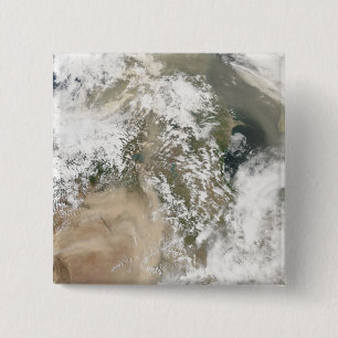 Dust storms over the Middle East 15 Cm Square Badge