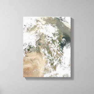 Dust storms over the Middle East Canvas Print