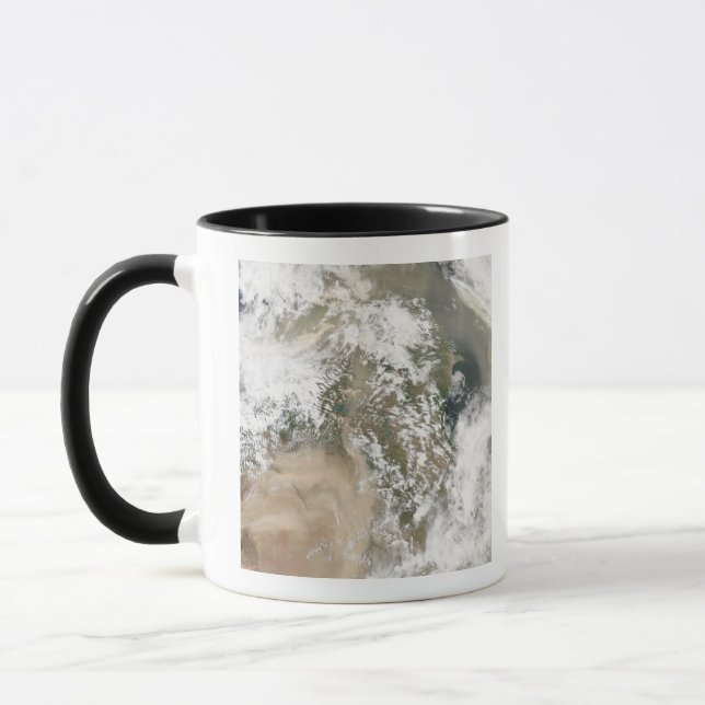 Dust storms over the Middle East Mug (Left)