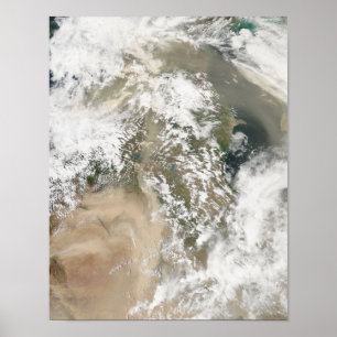 Dust storms over the Middle East Poster