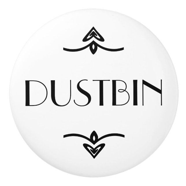 Dustbin Ceramic Knob (Front)