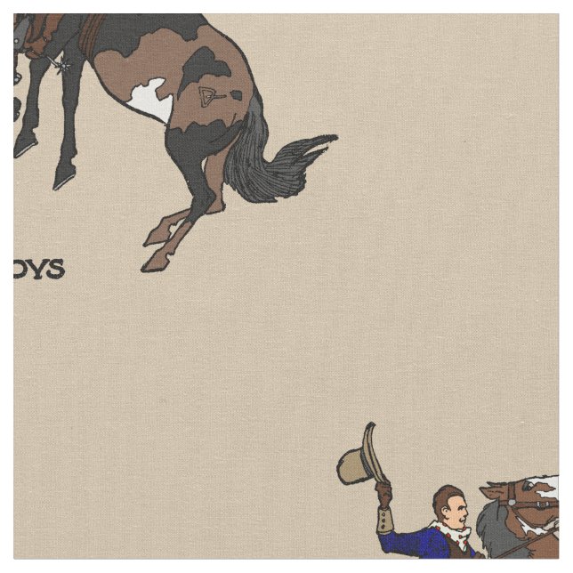 Dustbowl Cowboys Fabric (Close Up)