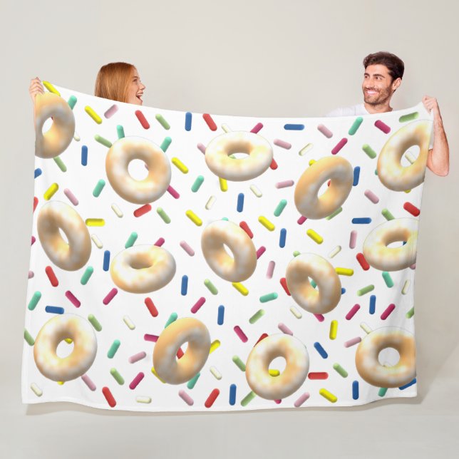 Dusted Donuts and Sprinkles Fleece Blanket (In Situ)