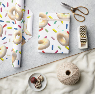 Dusted Doughnuts and Rainbow Sprinkles Wrapping Paper