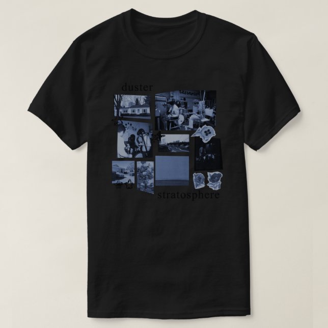 Duster Stratosphere Navy Blue Collage Classic T-Sh T-Shirt (Design Front)