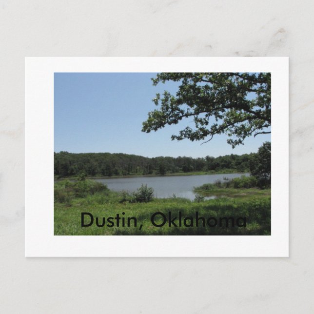 Dustin Lake1, Dustin, Oklahoma Postcard (Front)