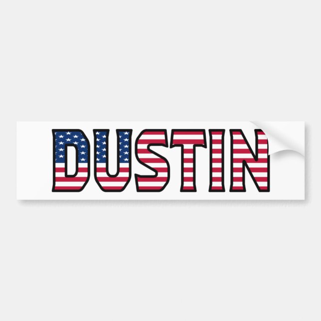 Dustin Name Vorname USA Aufkleber Sticker Auto (Front)