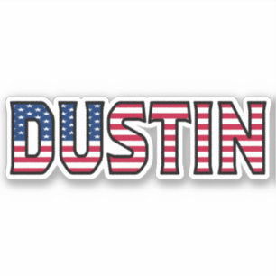 Dustin Name Vorname USA Sticker Stickerset