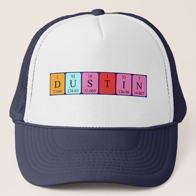 Dustin periodic table name hat (Front)