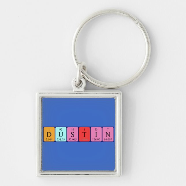 Dustin periodic table name keyring (Front)