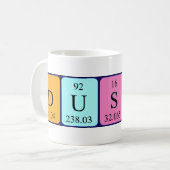 Dustin periodic table name mug (Front Left)