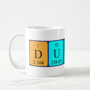 Dustin periodic table name mug