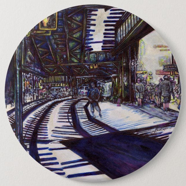 Dusting the Piano 6 Cm Round Badge (Front)