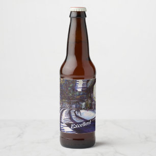 Dusting the Piano Beer Bottle Label