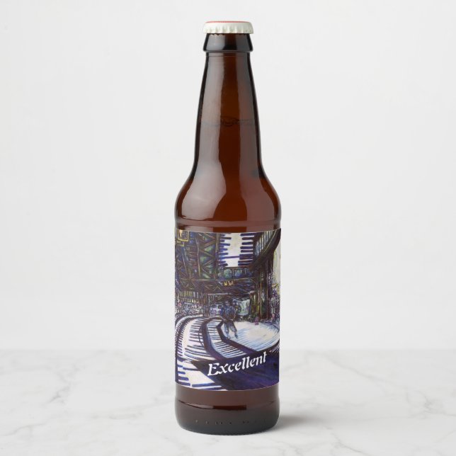 Dusting the Piano Beer Bottle Label (Front)