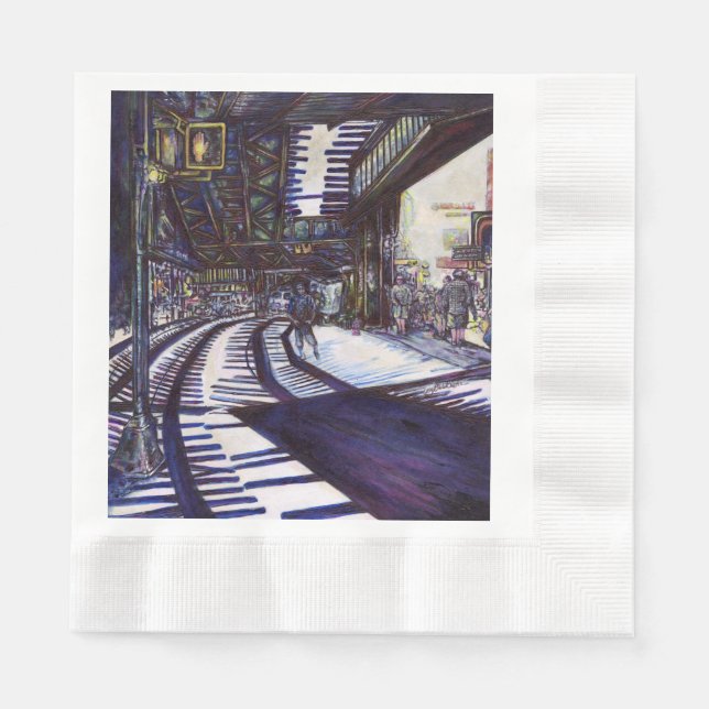 Dusting the Piano Napkin (Front)