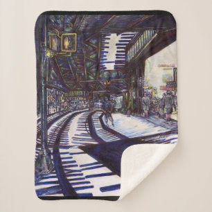 Dusting the Piano Sherpa Blanket