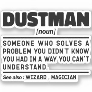 Dustman Noun Definition Worker Cool Design