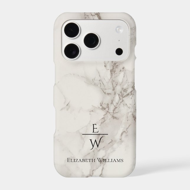 Dusty black and white marble glitter personalized  (Back)