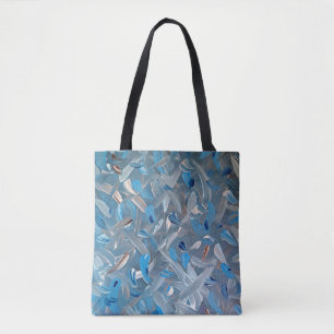 Dusty Blue Abstract Tote Bag