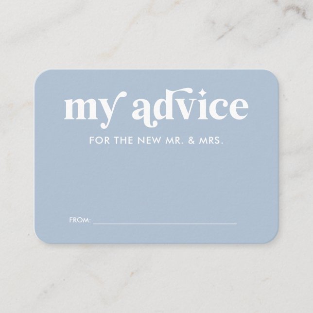 Dusty Blue advice card  (Front)