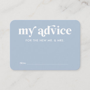 Dusty Blue advice card 