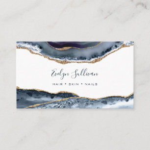 Dusty Blue Agate Business Card