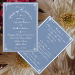 Dusty Blue All In One RSVP Email Website Wedding Invitation<br><div class="desc">Dusty Blue Boho Chic All In One Elegant Script Personalised Bride And Groom Names RSVP Email Website Wedding Invitation. Click personalise this template to customise it with the bride and groom's names, the marriage location, the date, and the time, on the front of the invitation. On the back of the...</div>