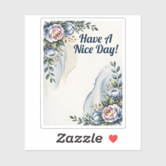 Dusty Blue and Blush Pink Floral Corner Frame