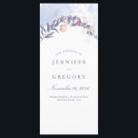 Dusty Blue and Blush Wedding Programs Programme<br><div class="desc">Dusty blue and blush watercolor flowers wedding programs</div>