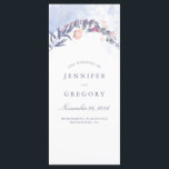 Dusty Blue and Blush Wedding Programs Programme<br><div class="desc">Dusty blue and blush watercolor flowers wedding programs</div>