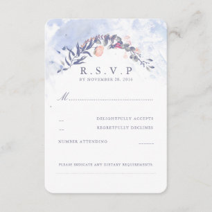 Dusty Blue and Blush Wedding RSVP