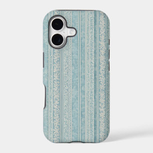 Dusty Blue and Cream Stripes