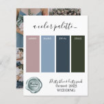 Dusty blue and dusty pink Wedding colours Palette<br><div class="desc">Dusty blue and dusty pink Wedding colours Palette Card 2023</div>