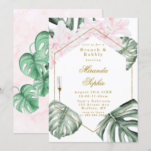 Dusty Blue and Gold Berry Brunch & Bubbly Invites