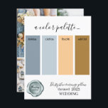 Dusty blue and orange yellow Wedding colours Palet<br><div class="desc">Dusty blue and orange yellow Wedding colours Palette Card 2023</div>