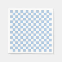 Dusty Blue and White Checkered