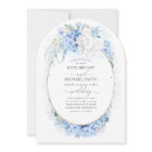 Dusty Blue and White Flowers Elegant Wedding