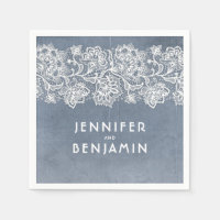 Dusty Blue and White Lace Elegant