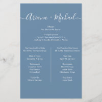 Dusty Blue and White Simple bridal party Minimal