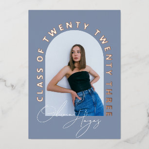 Dusty Blue Arch Photo Graduation