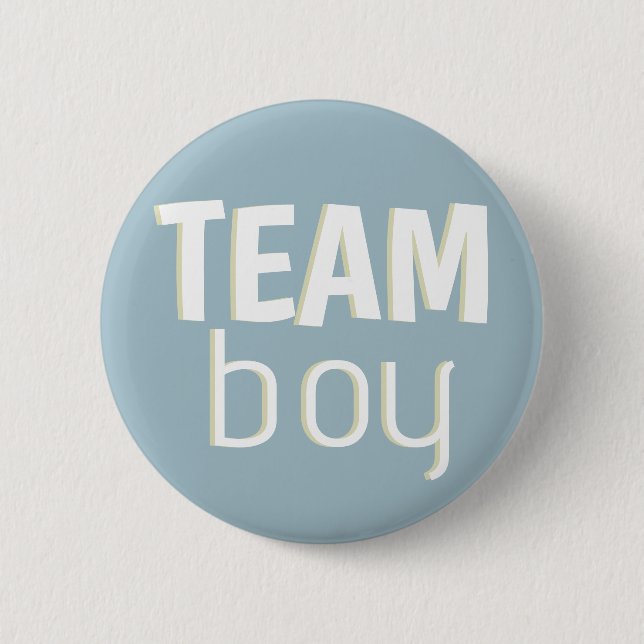 Dusty Blue Baby Shower  6 Cm Round Badge (Front)